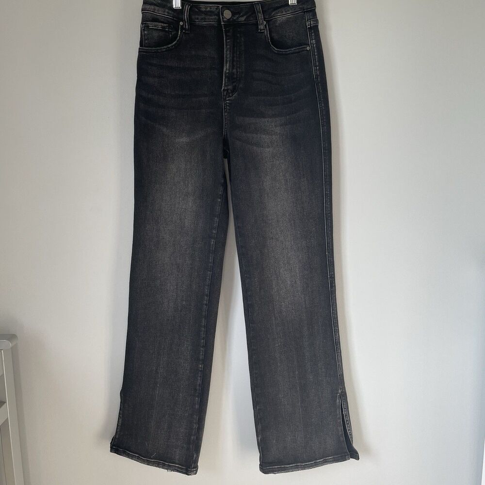 Risen Jeans High-Rise Bootcut Denim Jeans Pants Stretch Black Women's Size 11